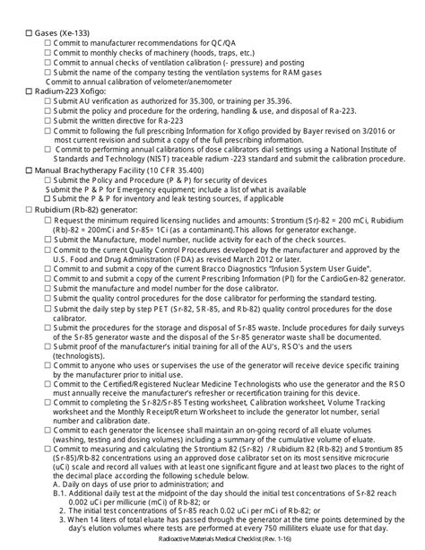 Nevada New Renewal Medical License Checklist Radioactive Materials