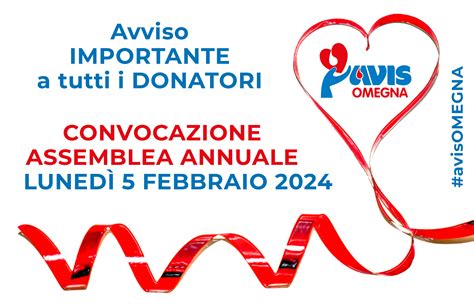 Convocazione Assemblea Annuale 2024 Avis Omegna OdV