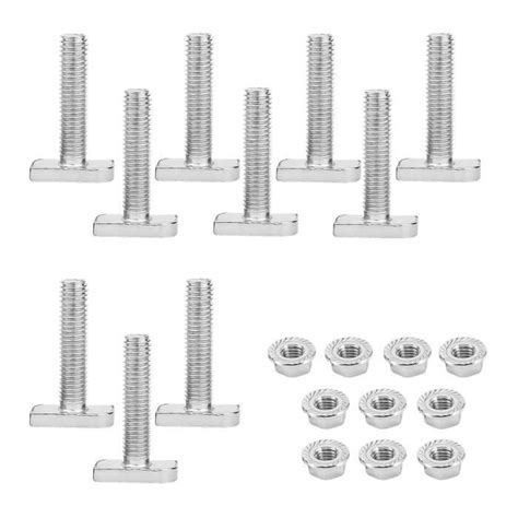 Lot de 10 vis à tête marteau M8 x 30 mm en acier inoxydable A2 70