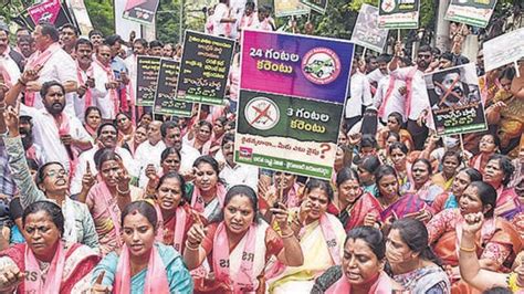 BRS Protests Against TPCC Presidents Farmer Remark Latest News India