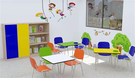 Los Muebles Escolares Deben Combinar Con El Diseño De Salón De Clases