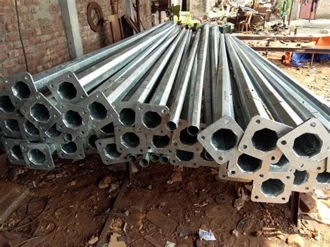 Round Hot Dip Galvanized Octagonal Pole For Outdoor M At Rs Piece In Kanpur