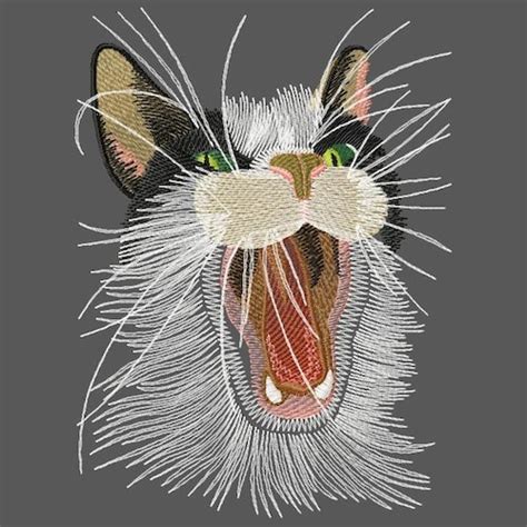 Funny Cat Machine Embroidery Designs Etsy