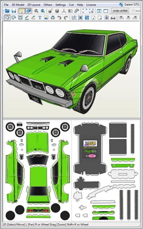 PAPERMAU Mitsubishi Colt Galant GTO MR Paper Model By Setsunadou