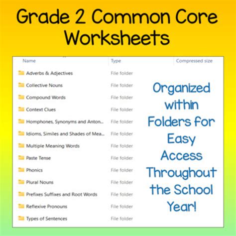 Free 2nd Grade Common Core Worksheet Download Free 2nd Grade Common