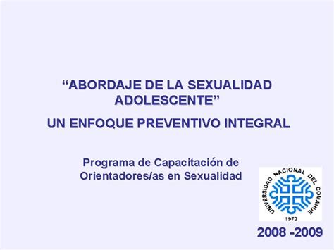 Abordaje De La Sexualidad Adolescente Un Enfoque Preventivo