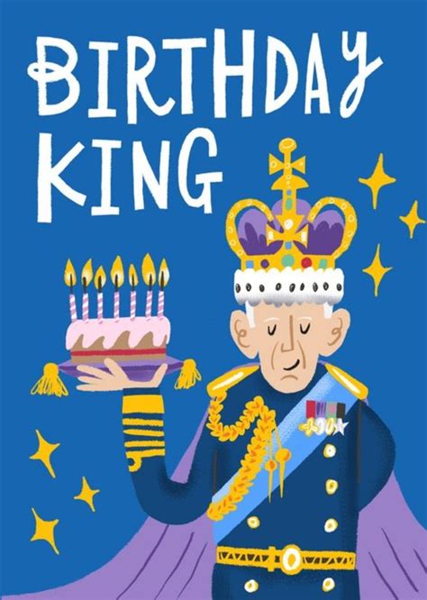 Birthday King Illustrated King Card Moonpig