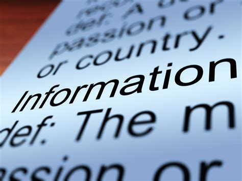 photo information definition closeup showing knowledge answers
