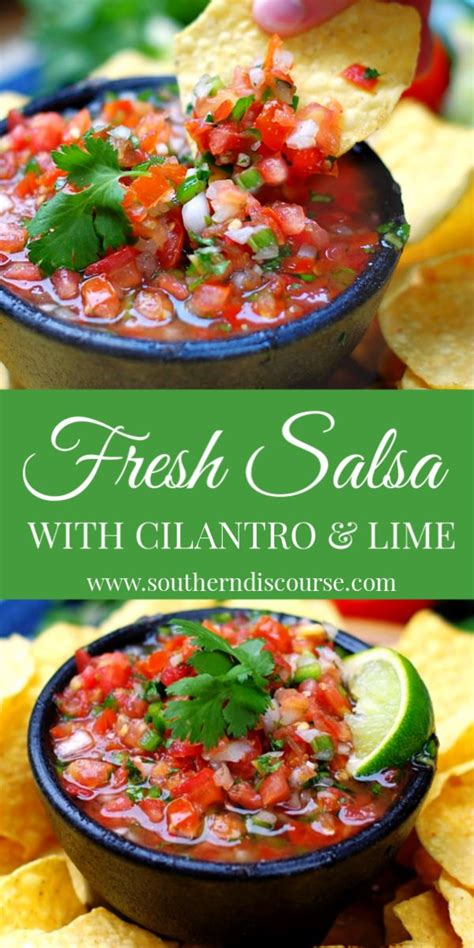 Fresh Salsa With Cilantro And Lime Easy Salsa Recipe Homemade Salsa Recipe Fresh Salsa Recipe