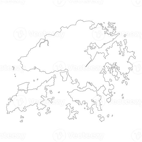 Hong Kong Map Map Of Hong Kong In High Details 33252220 Png