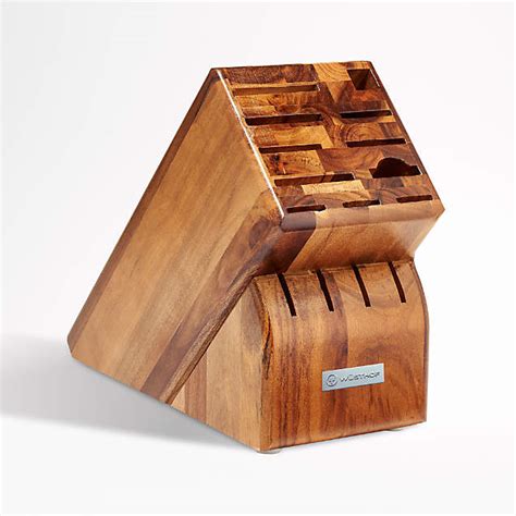 Shun 11 Slot Bamboo Knife Block Reviews Crate And Barrel