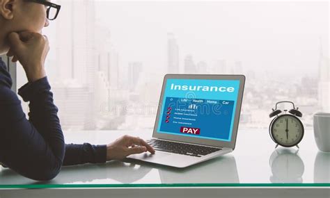 Insurance online concept. stock image. Image of business - 108609439