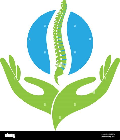 Orthopedics Physiotherapy Spine Hands Logo Stock Vector Image And Art