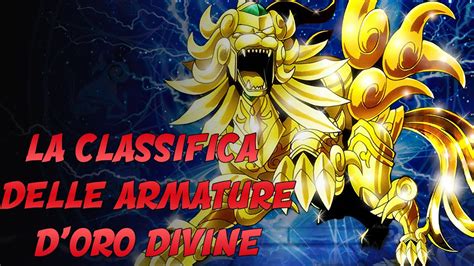 La Classifica Delle Armature D Oro Divine Dei Cavalieri Dello Zodiaco