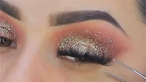 Classic Golden Glitter Eye Makeup Tutorial Glitter Eye Makeup Tips Shaheenelegance Youtube