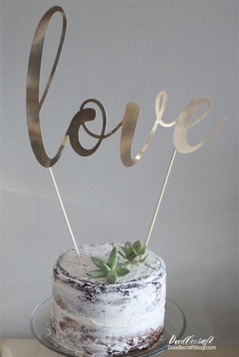 Naked Cake Tutorial Succulents Cake Topper