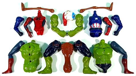 Avengers Toys Assamble Superhero Spider Man Captain America Hulk