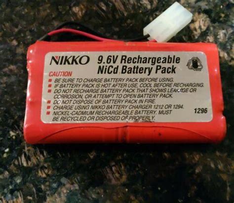 Nikko 96v Red Rechargeable Nicd Battery Pack 1296 Tested Lk 3764836756