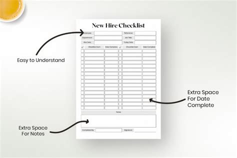 Fillable New Hire Checklist