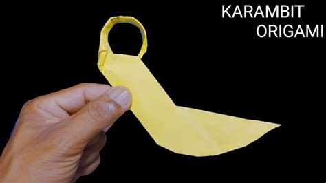 Cara Membuat Karambit Kertas Origami Senjata Kertas Origami