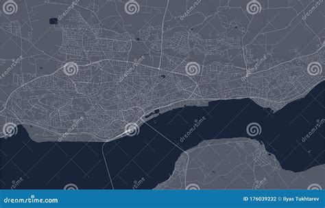 Map of the City of Dundee, Scotland, UK Stock Illustration ...