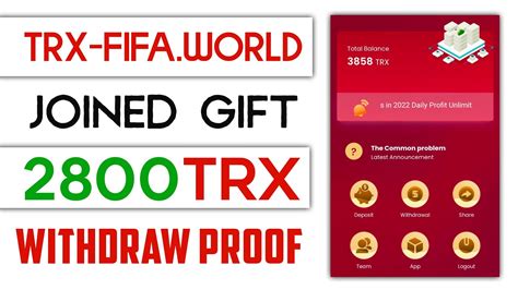 Trx Fifa New Tron Mining Platform Daily Earn Trx Tron With Withdraw