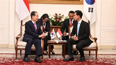 Momen Gibran Terima Pm Korea Selatan Usai Jadi Wapres Bahas Ikn Hingga