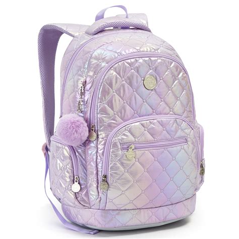 Mochila Matelasse Holografico Lilas Seanite Mochilas Malas E