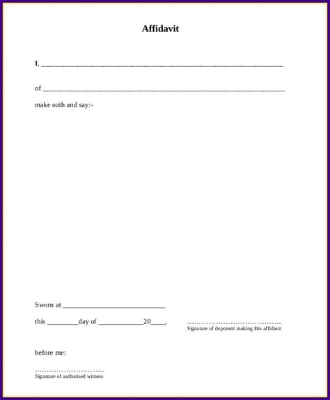 Affidavit Form Pdf Zimbabwe Sample Affidavit Form Zimbabwe Pdf Images