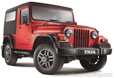 2015 Mahindra Thar facelift front quarters press shots