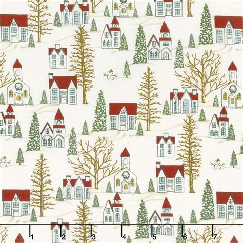 Winter Village Winter Village White Paper Yardage Quilts Moda