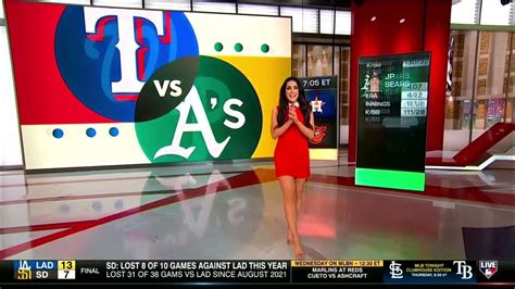 Lauren Shehadi Smoking Hot Legs Strutting In Red Mini And More On Mlb