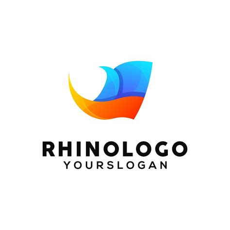 rhino colorful logo design template 5237862 Vector Art at Vecteezy