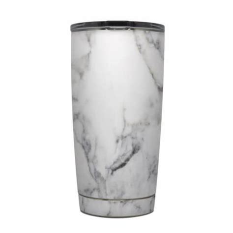 DecalGirl Y20 WHT MARBLE Yeti Rambler 20 Oz Tumbler Skin White Marble