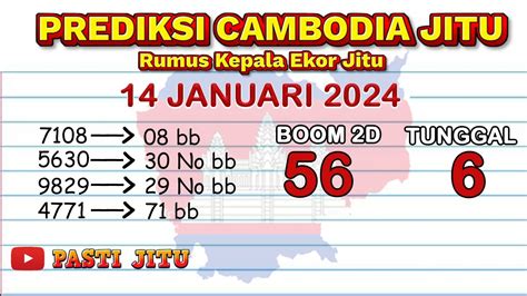 Prediksi Cambodia Jitu Januari Bocoran Togel Cambodia Hari