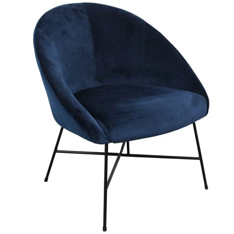 Red Eur Malou Loungesessel Samt Blau Nimarahome De Lounge