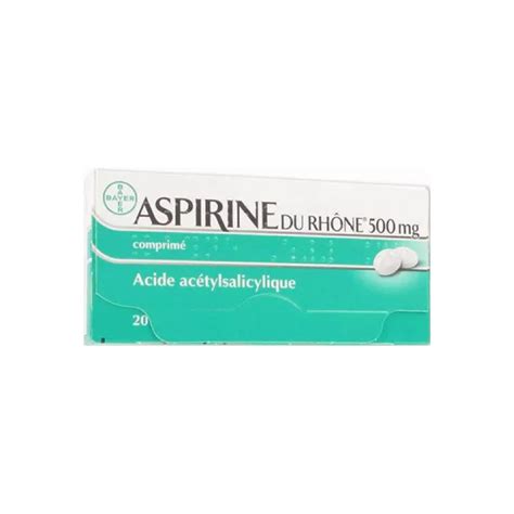 Aspirine du Rhône 500mg 20 Comprimés Pharmacie de la Trinite