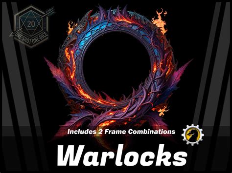 3 Warlock Token Frames Token Borders For Digital Tabletop Dandd