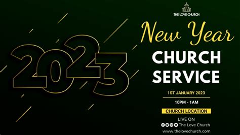 New year Church Service Template | PosterMyWall