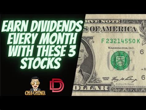 Earn Dividends Every Month With These 3 Dividend Growth Stocks I