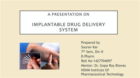 Implantable Drug Delivery System Ppt Free Download