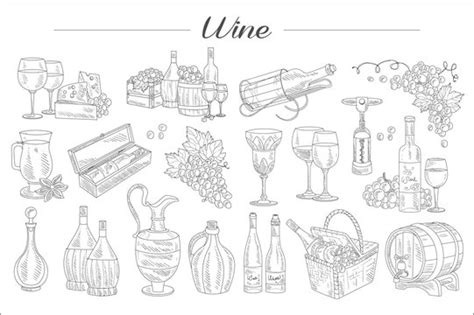 Best Wine And Cheese Sketch Images Stock Photos Vectors