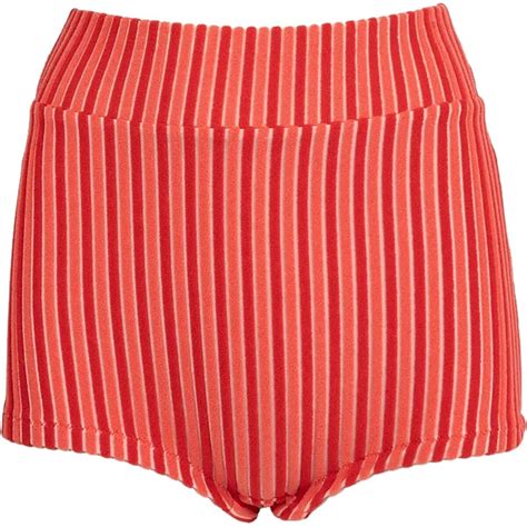 Rhythm Terry Sands Stripe Surf Bikini Bottom Short Women S Clothing