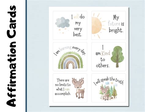 Printable Affirmation Cards For Kids