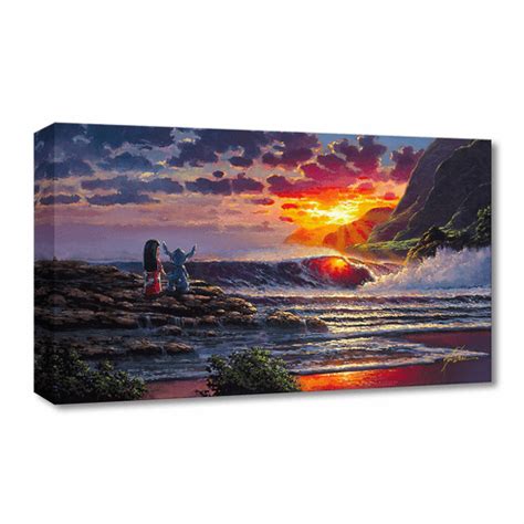 Rodel Gonzalez Ltd Ed Gallery Wrap Canvas Lilo Stitch Share A Sunset