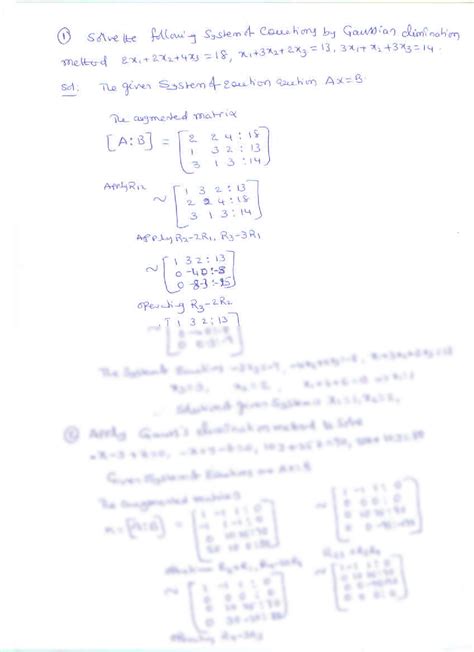 Solution Gauss Elimination Method Studypool