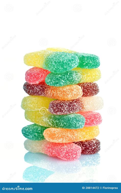 A Pile Of Jelly Candies On A White Background Stock Photo Image Of