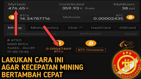 CARA MENAMBAH KECEPATAN MINING KOIN BITCOIN SATOSHI YouTube