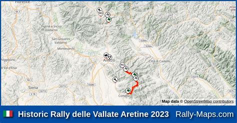 Mapy Zaplanuj Historic Rally Delle Vallate Aretine 2023 CIR Auto