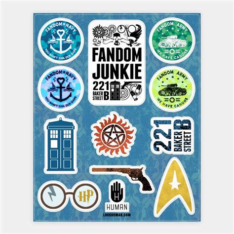 Fandom Junkie Stickers Stickers Sticker Sheets And Vinyl Stickers